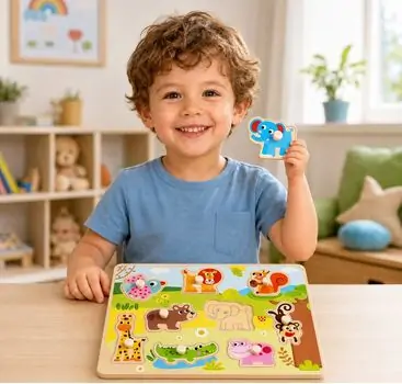 Tooky Toy Animal puzzle TY857  -  სათამაშო ცხოველების პაზლი
