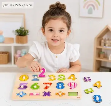 Tooky toy TY851 Number puzzle Moni Toys-ის ხის სათამაშო ფაზლი