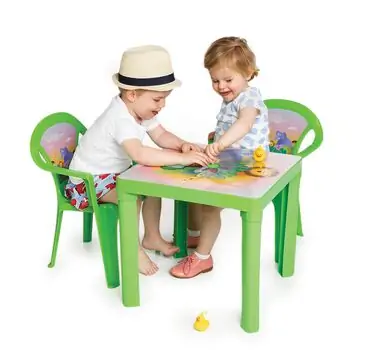 Paradiso Toys-ს საბავშვო პლასტმასის მაგიდა 02628 KID'S TABLE GREEN