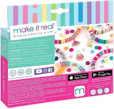 Make It Real Heishi Beads Kit - აქსესუარების გასაკეთებელი ნაკრები, 8 image