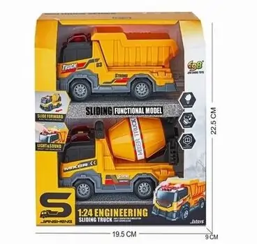 Engineering Sliding Truck With Sound And Light - სათამაშო მანქანა მუსიკალური ფუნქციით და განათებით