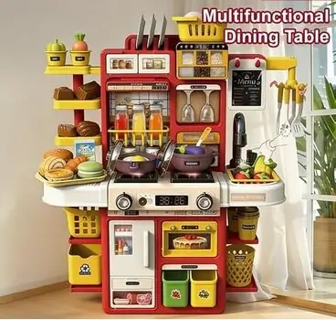 Multifunctional Red Kitchen Set - მრავალფუნქციური წითელი სამზარეულო, 3 image