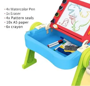 Double Sided Magnetic Board On Stand - საბავშვო ორმხრივი სახატავი დაფა, 3 image