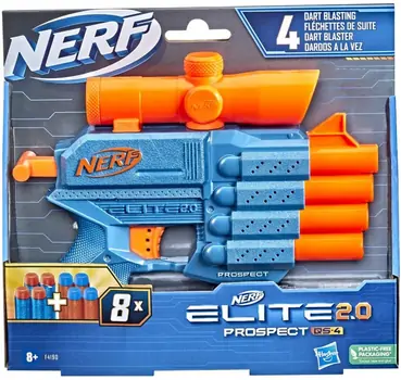 Nerf Elite 2.0 Prospect QS-4 Blaster 8 Official Nerf Elite Darts HAS-F4190 ბლასტერი რბილი ტყვიებით, 9 image