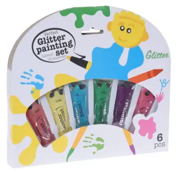 Koopman Glitter Paint Set - ბრჭყვიალა საღებავის ნაკრები