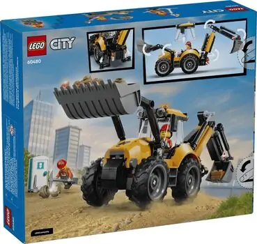 Lego City 60480 Yellow Backhoe Loader, 5 image