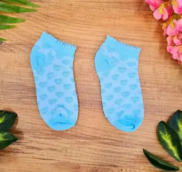 Baby Socks Soft Heart Blue საბავშვო წინდები