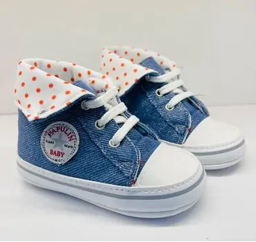 Papulin Baby Shoes 0-12 Months 4287 ჩვილის ფეხსაცმელი JEANS