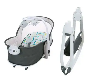 Cangaroo Abba Green 6in1 Multi-Function Bassinet, Bouncer and Rocker მრავალფუნქციური ელექტრო შეზლონგი [CLONE], 11 image