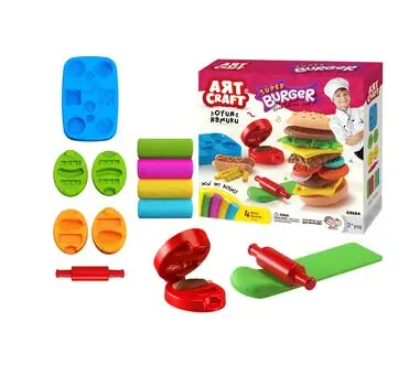 Dede 03554 ART CRAFT HAMBURGER DOUGH SET 200 GR საბავშვო პლასტელინების ნაკრები, 2 image