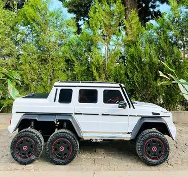 Mercedes Benz G65 White - ელექტრო მანქანა კაუჩუკის საბურავებით და ტყავის სავარძლით, 5 image
