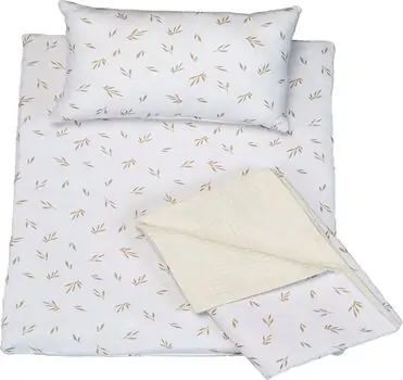 Pique Blanket Set 3 Piece Muslin Set Brown ახალშობილის თეთრეული