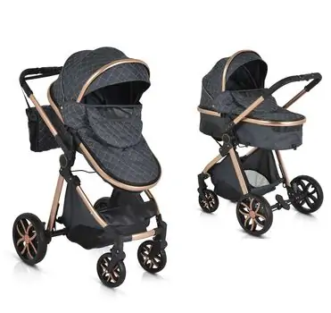 Cangaroo Alma Black საბავშვო ტრანსფორმერი ეტლი