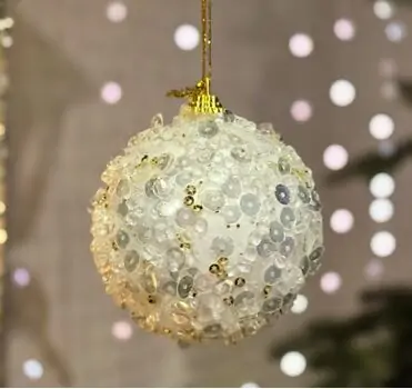 Glittered Christmas Ball Hanging Decoration - ნაძვის ხის სათამაშო