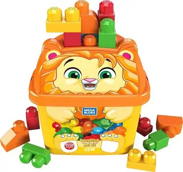 MEGA BLOKS Animal Bucket სათამაშო კონსტრუქტორი ნარინჯისფერი
