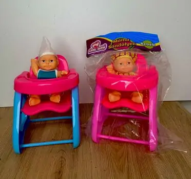 DOLL WITH BABY SITTER სათამაშო თოჯინა სკამით