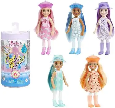 Barbie Color Reveal Chelsea Doll Sunshine And Sprinkles Series MTL-HDN76 ბარბის თოჯინა ფერის ტრანსფორმაციით