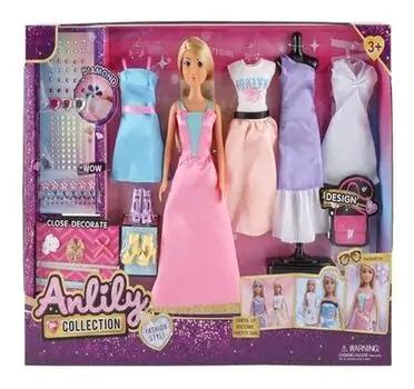 Fashion Doll With Fashion Set – სათამაშო თოჯინა მოდური ნაკრებით