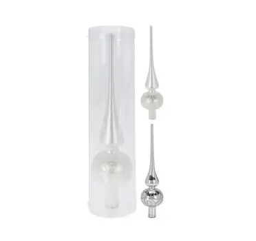 Silver Christmas Tree Topper  - ნაძვის ხის წვერის დეკორი