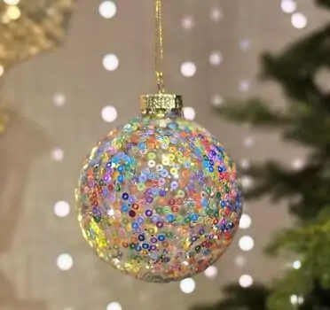 Colorful Glass Ball Hanging Decoration - ნაძვის ხის სათამაშო