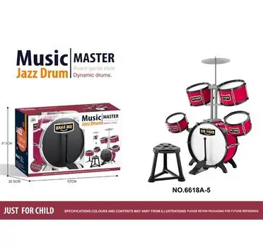 Jazz Drum Musical Dram Set სათამაშო მუსიკალური ინსტრუმენტების ნაკრები, 3 image