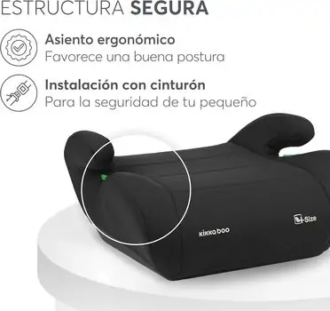 KikkaBoo i-Up i-SIZE Black (125-150 cm) - ბუსტერი, 8 image