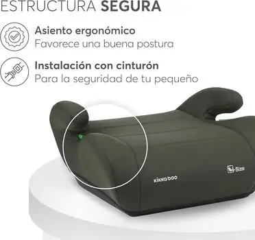 KikkaBoo i-Up i-SIZE Army Green (125-150 cm) - ბუსტერი, 3 image