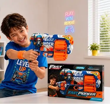 Ghost Rider Toy Gun With Double Drum - სათამაშო მექანიკური იარაღი