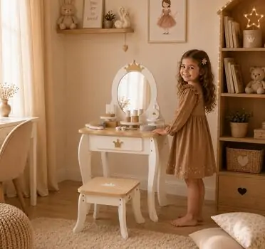 Little Angel Wooden Dresser Set With Accsesoriess  - ხის საბავშვო ტრილიაჟი აქსესუარებით