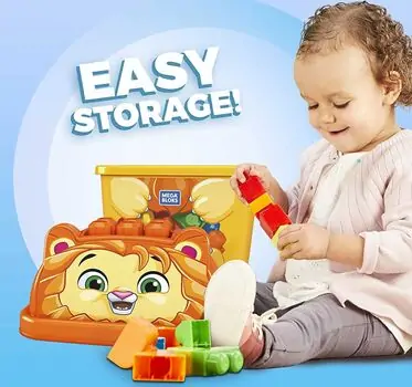 MEGA BLOKS Animal Bucket სათამაშო კონსტრუქტორი ნარინჯისფერი, 3 image