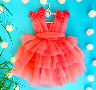 Baby Princes Dress Quality Kids - საბავშვო კაბა 1171 Orange