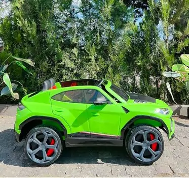 Lamborghini Electric Car Green - ელექტრო მანქანა კაუჩუკის საბურავებით, 4 image