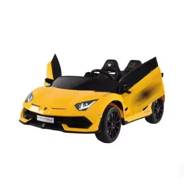 Lamborghini Sport Car Yellow - ელექტრო მანქანა კაუჩუკის საბურავებით