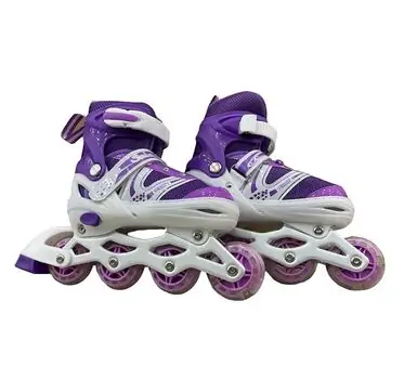 Super Power Inline Roller Skates With Light M/35-38/ - როლიკები, 2 image