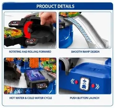 Police Car Wash Kit Set - სათამაშო პოლიციის სამრეცხაო კომპლექტი, 2 image