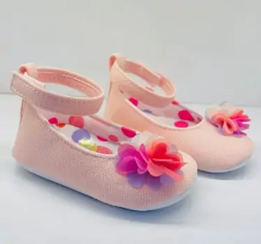 Papulin Baby Shoes 0-12 Months 1196 ჩვილის ფეხსაცმელი PINK