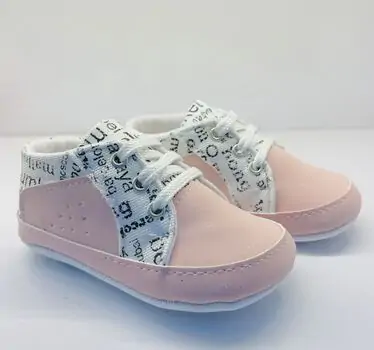 Papulin Baby Shoes 0-12 Months 4274 ჩვილის ფეხსაცმელი PINK/WHITE