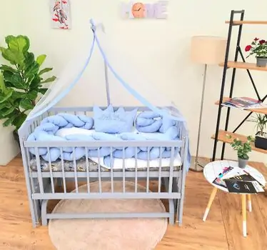 Heyner  Tutku Wood Grey Sleeping Set Blue ახალშობილის საწოლი, 2 image