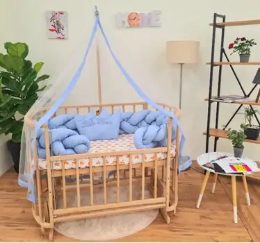 Heyner  Papatya Natural Wood Organic Sleep Blue  ახალშობილის საწოლი, 2 image