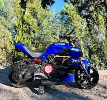 Motorcycle Ducati Blue - ელექტრო მოტოციკლი კაუჩუკის საბურავებით, 4 image