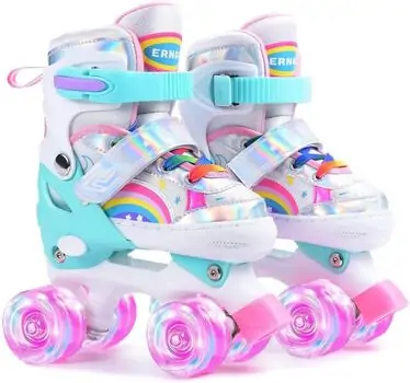 Rainbow Roller Skates With Light M/35-38/ - როლიკები