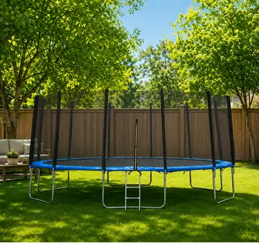 Metal & Plastic Trampoline With Ladder 488cm 16FT - ბატუტი