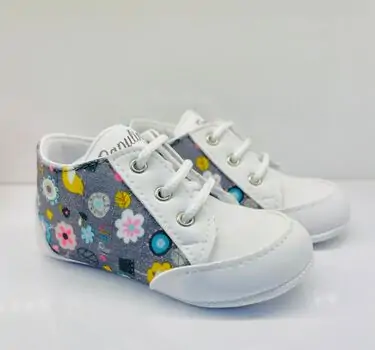 Papulin Baby Shoes 0-12 Months 4283 ჩვილის ფეხსაცმელი GREY