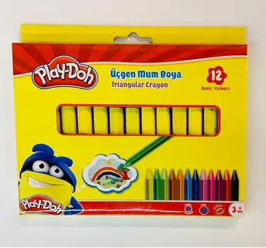 Play-Doh Crayon 12 Colours 11mm CR008 ცვილის ფანქრების 12 ფერიანი ნაკრები, 2 image