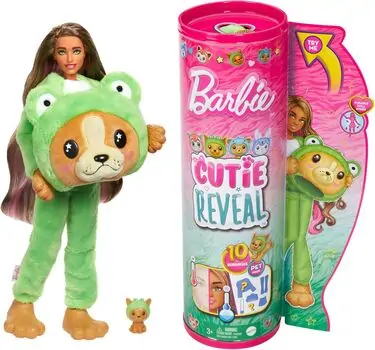 Barbie Cutie Reveal Dolls Cute Costume Series თოჯინა ფერის ტრანსფორმაციით