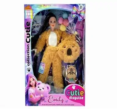 Fashion Doll With Capybara  Costume – სათამაშო თოჯინა ზღვის გოჭის ფორმით