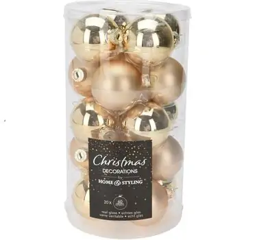Gold Xmas 6CM Ball Hanging Decoration - ნაძვის ხის სათამაშო