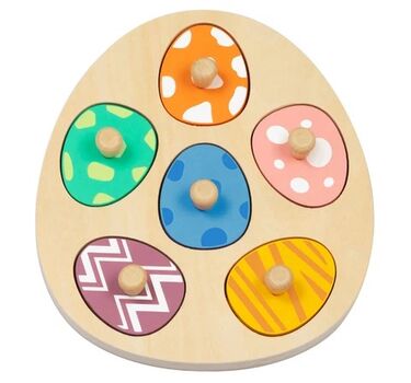 Wooden Egg Puzzle Dinosaurs - ხის სათამაშო კვერცხის ფაზლი, 3 image