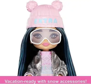 Barbie Extra Minis Travel Doll with Accessories - ბარბის თოჯინა, 2 image
