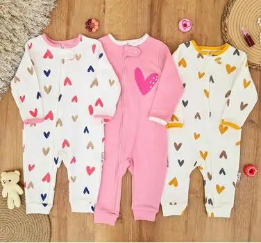 Colorful Hearts Rompers - ჩვილის რომპერები